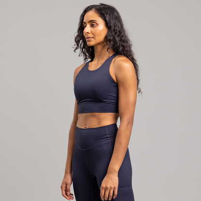 Velocity Sinuous Halter Neck Bra - Women's NAVY