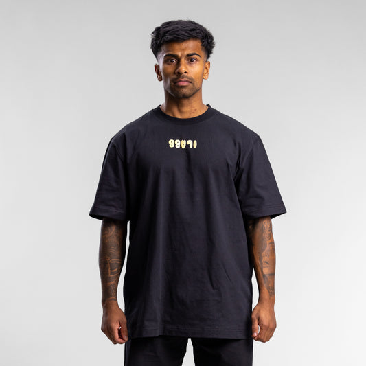 Puff Block Tee Unisex BLACK