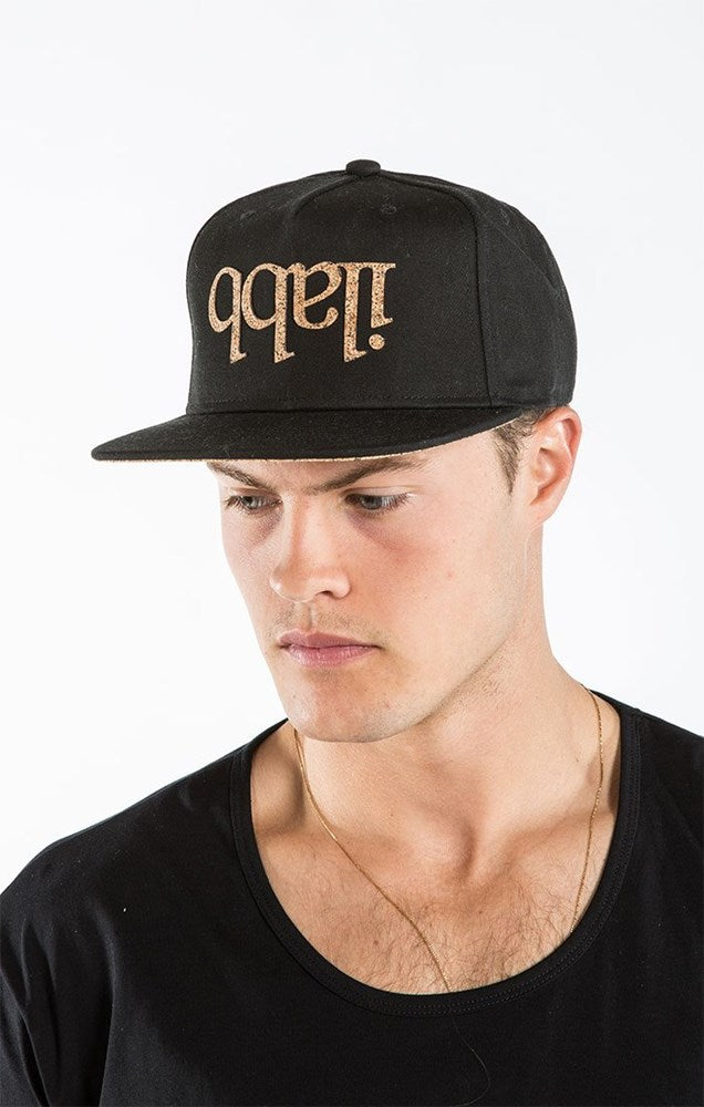 Capsize Snapback Cap - Black W/Cork