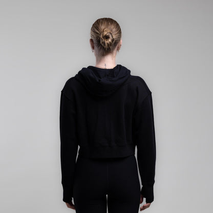 Pulse Zip Crop Hood Capsize - Women's BLACK