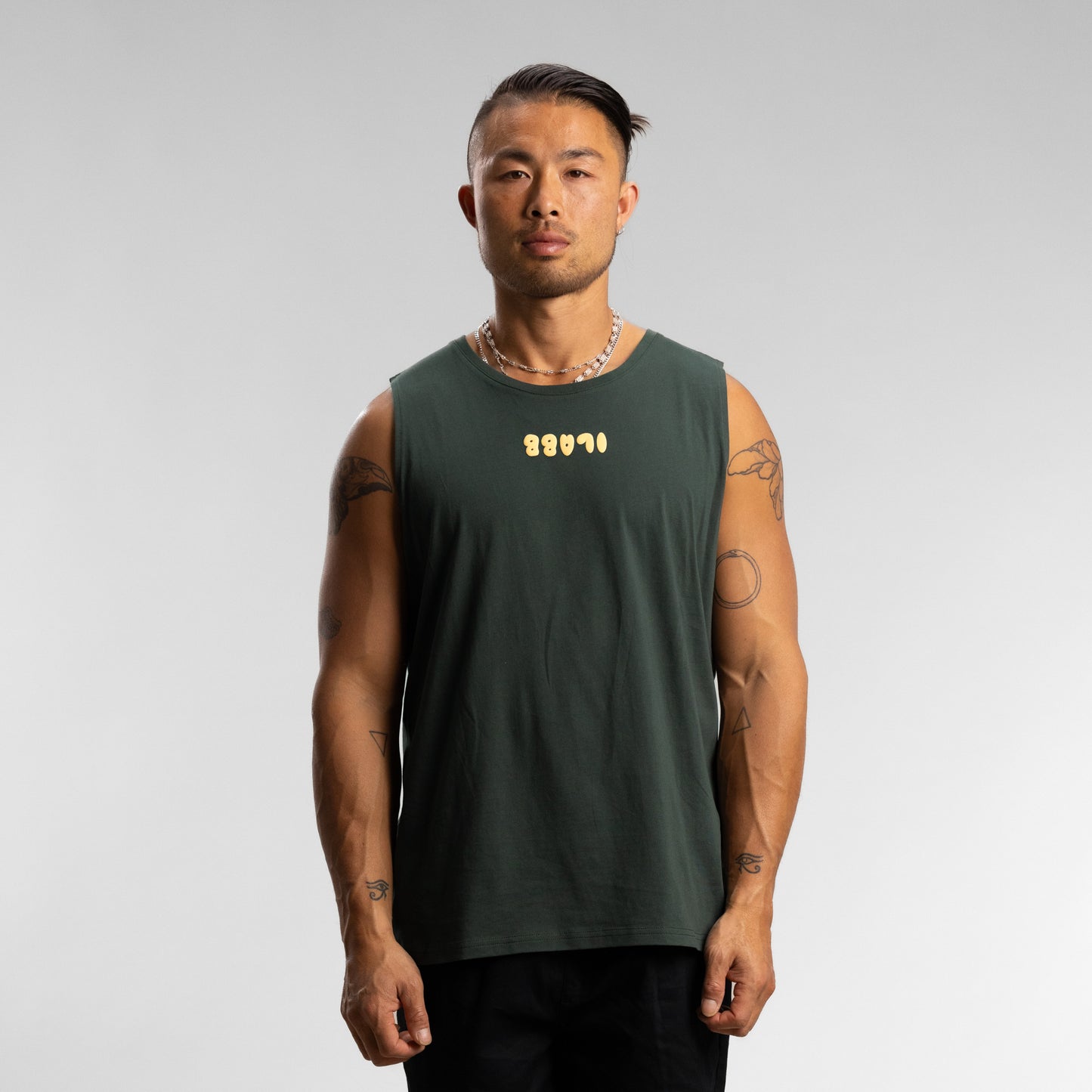 Puff Block Tank Unisex MILITARY