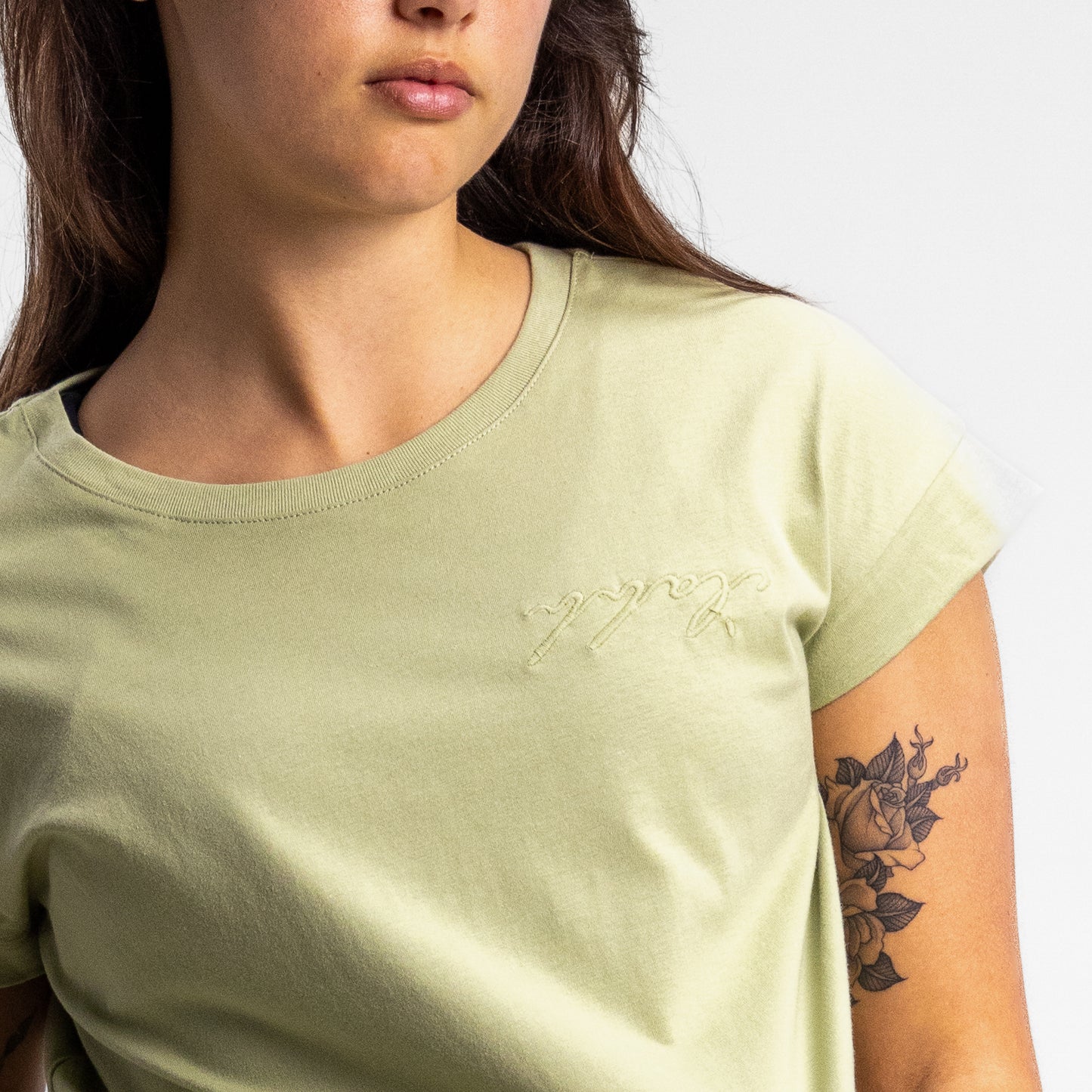 Script Box Tee Women's Sage