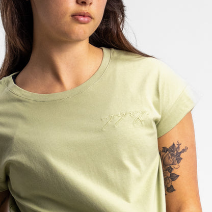 Script Box Tee Women's Sage