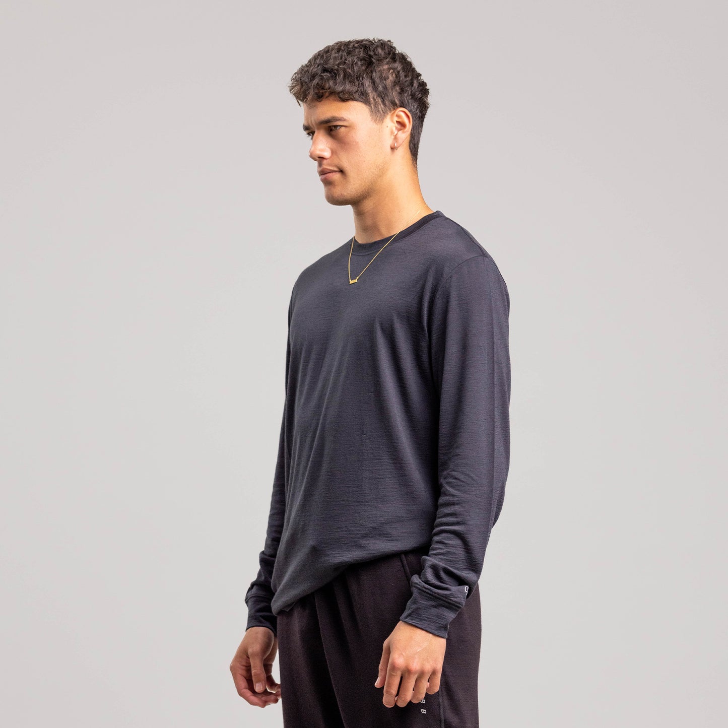 Merino Classic Long Sleeve Tee Unisex BLACK