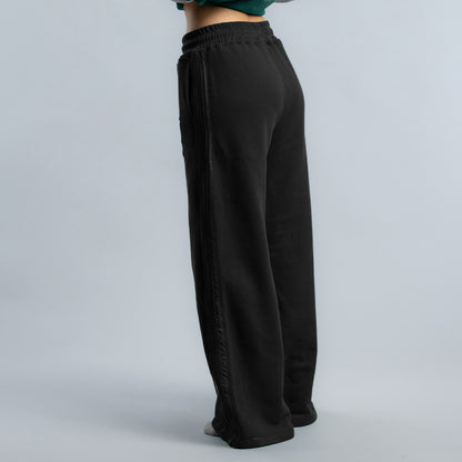 Wide Leg Block Track Pant Women's BLACK