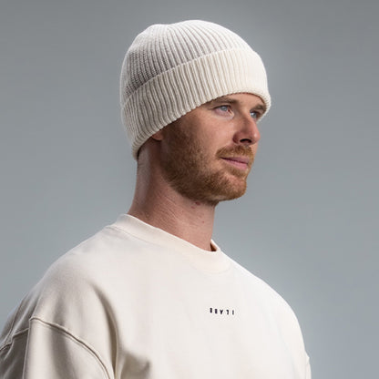 Merino 8" Fishermans Rib Beanie MIST