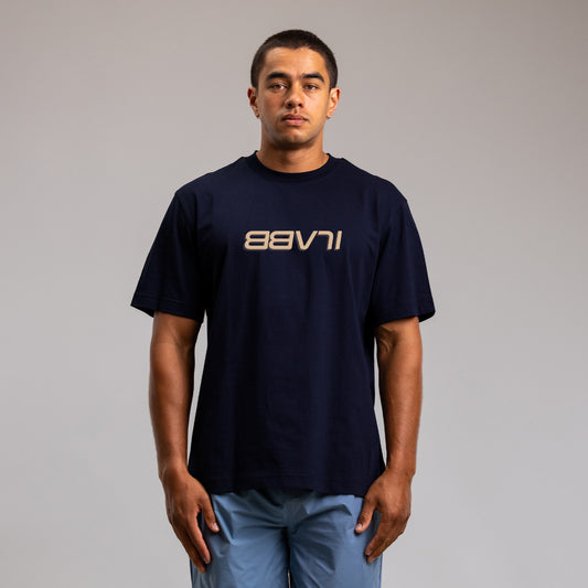 Braak Italic Block Tee Men's NAVY