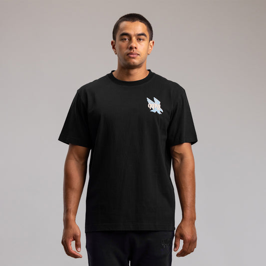 Racing Bird Block Tee Men's WASHED BLACK