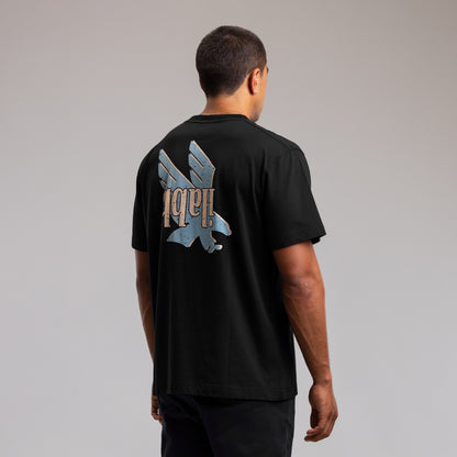 Racing Bird Block Tee Men's WASHED BLACK