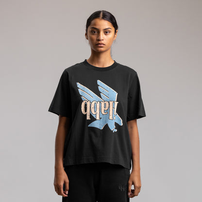 Racing Bird Heritage Block Tee Women's WASHED BLACK