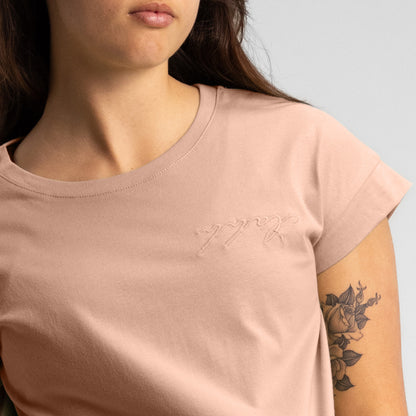 Script Box Tee Women's Clay