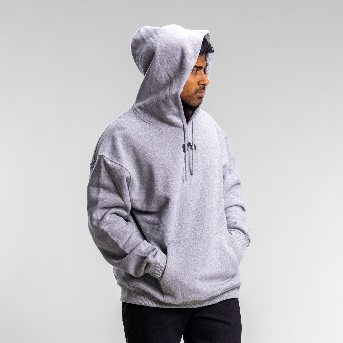 Puff Block Hood Unisex GREY MARLE