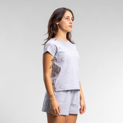 Capsize Box Tee Women's Grey Marle