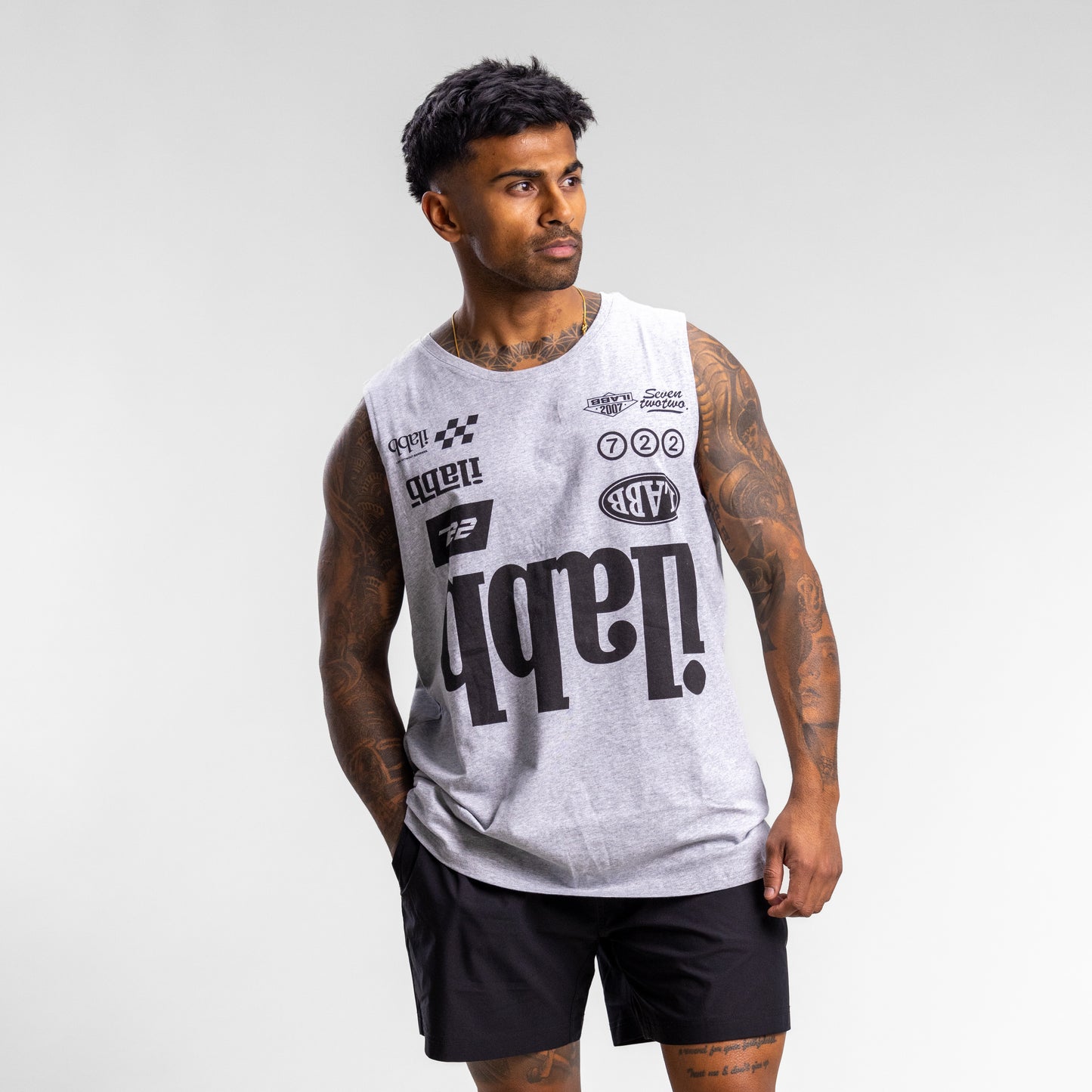 Race 2.0 Block Tank Unisex GREY MARLE