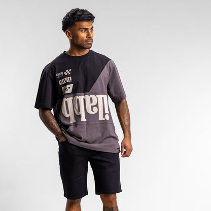 Race 2.0 Cut Block Tee Unisex WASHED BLACK