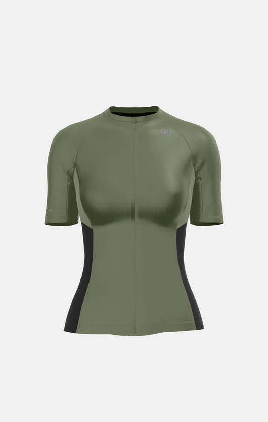 Women's Detour Fitted Top - Army Green - ilabb