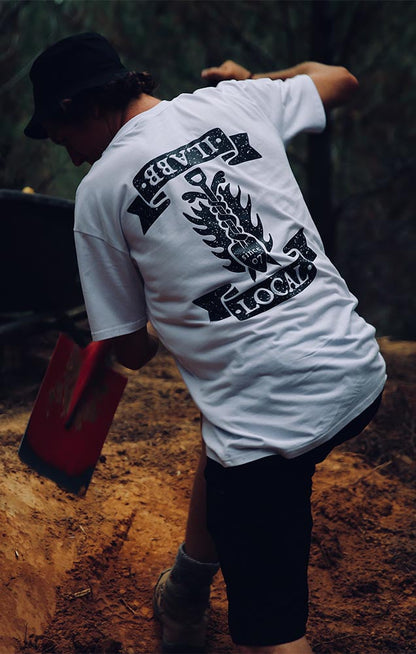 Unisex Block Tee Local Shovel - White - ilabb