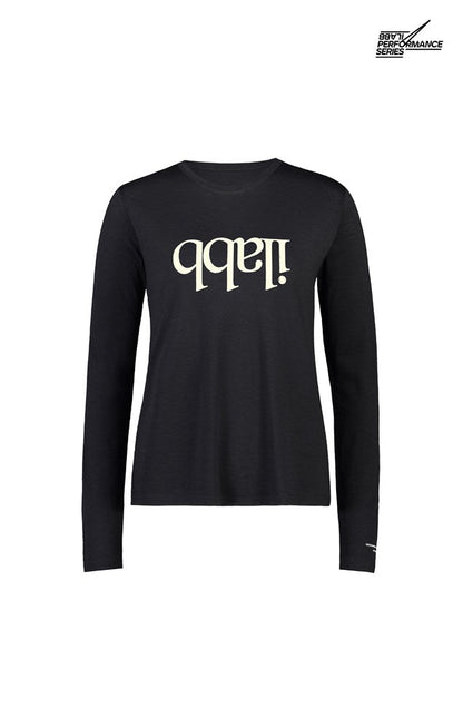 Women's Merino Long Sleeve Tee | Capsize - Black - ilabb