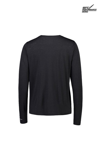 Women's Merino Long Sleeve Tee | Capsize - Black - ilabb