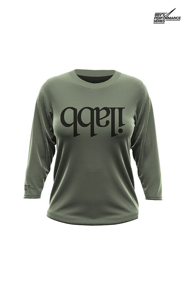 Women's Traverse Capsize 3/4 Sleeve Jersey - Army Green - ilabb