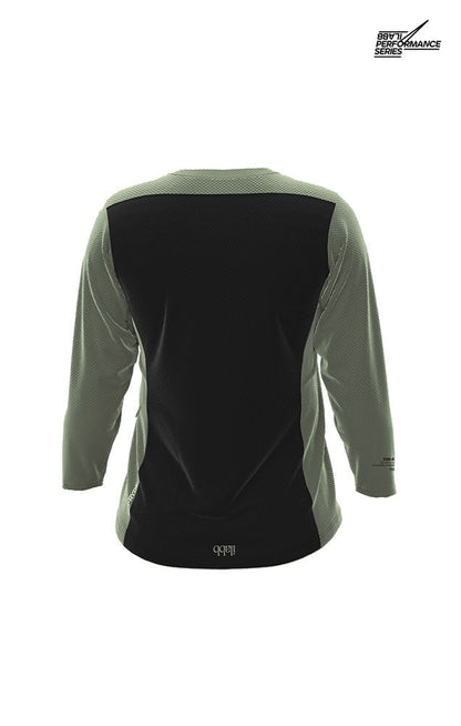 Women's Traverse Capsize 3/4 Sleeve Jersey - Army Green - ilabb