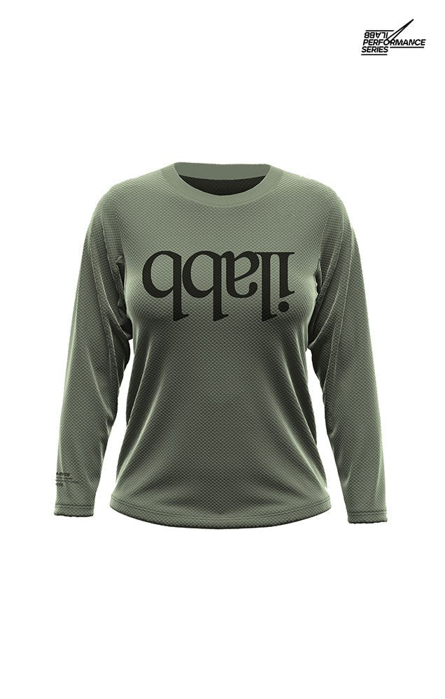 Women's Traverse Capsize Long Sleeve Jersey - Army Green - ilabb